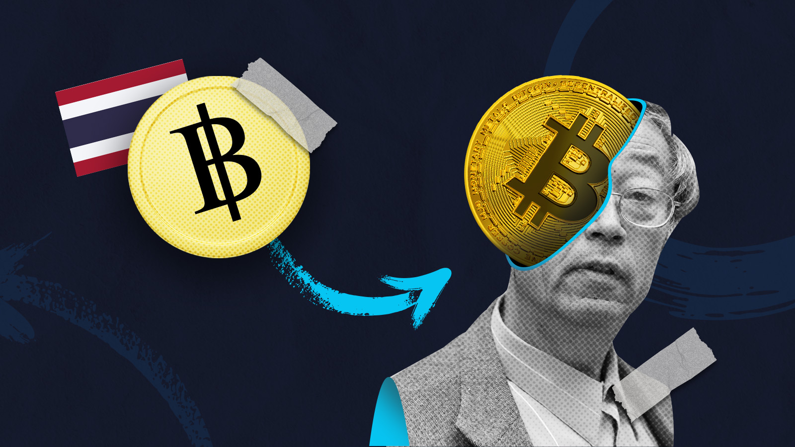 Baht สู่ Bitcoin สัญลักษณ์ Bitcoin มีที่มาจากสัญลักษณ์บาทไทย